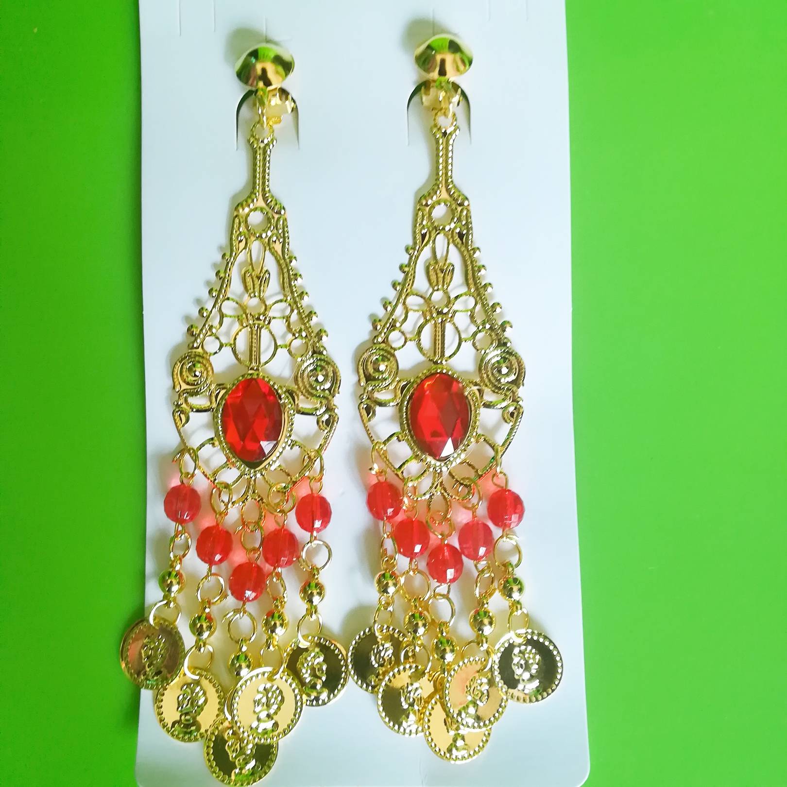 Long earrings (ear clips)